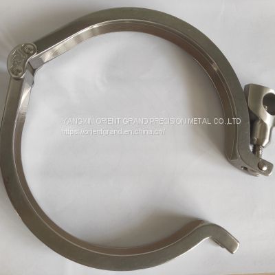 sanitary clamp for piping fittings