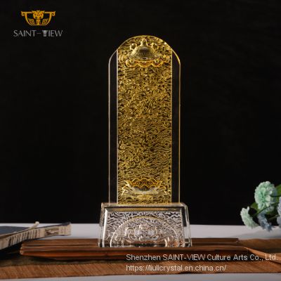 No Oxidation Customization Crystal Glass Engrave Name Consecrate Deities Ancestor Memorial Tablet