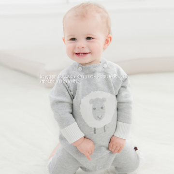 OEM service manufacturing wholesale organic knitted newborn clothing baby romper 100% cotton fabric baby romper