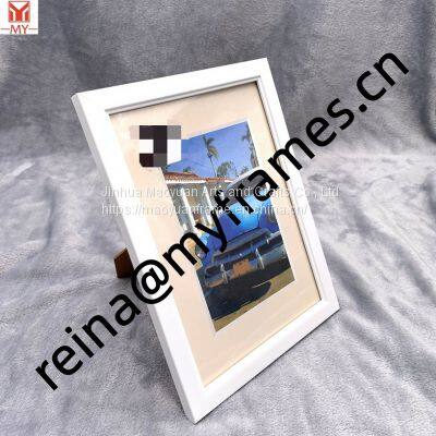PS Plastic Solid Color White Photo Frame goes with Everything for Decoration