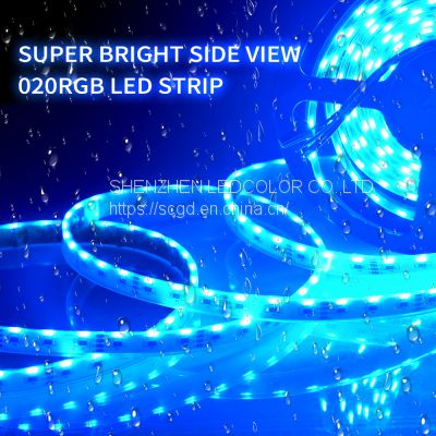 DC 12/24V 10MM wide 60LEDs side view LED strip light smd 020 LED strip RGB available