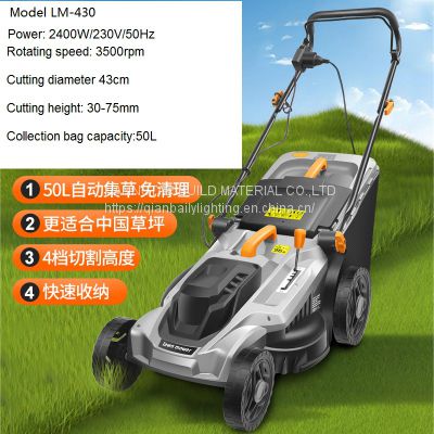 2400W Electric Mower Machine Hand Push Lawn Mower