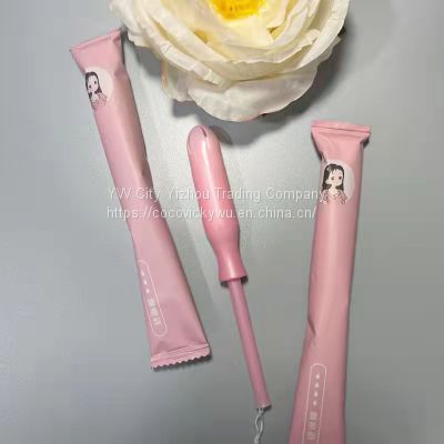 Catheter type tampon built-in invisible insensible aunt towel menstrual cotton stick menstrual sanitary napkin menstrual swimming