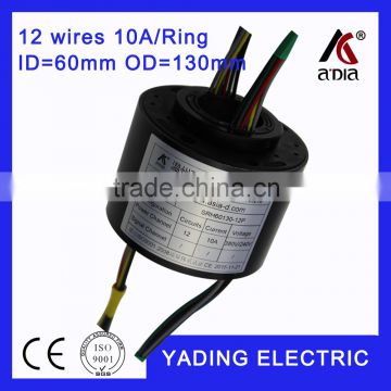 SRH 60130-12p rotating joint slip ring ID60mm. OD130mm. 12Wires, 10A 12 wires