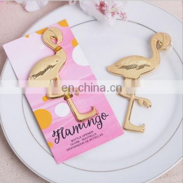 Wedding Party Favors "Fancy and Feathered" Flamingo Bottle Opener