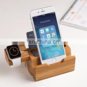 Family use custom made wood office gift wood diy cell phone stand with good quality