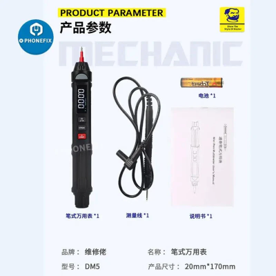 Mechanic MD5 Pen Multimeter Pen Type Meter Auto Range Digital Multimeter
