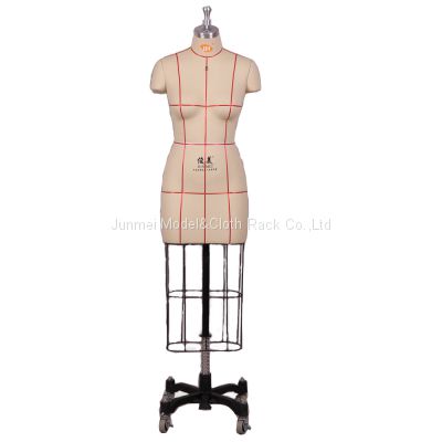 Junmei Form professional collapsible shoulder pinnable couture full body women's dress form with iron cage
