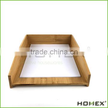 Office bamboo paper storage tray/ file tray Homex-BSCI