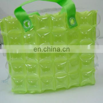 PVC inflatable bag for shopping with bubbles
