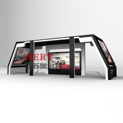 Outdoor heating seat bus stop sign intelligent bus shelter platform advertising light box production