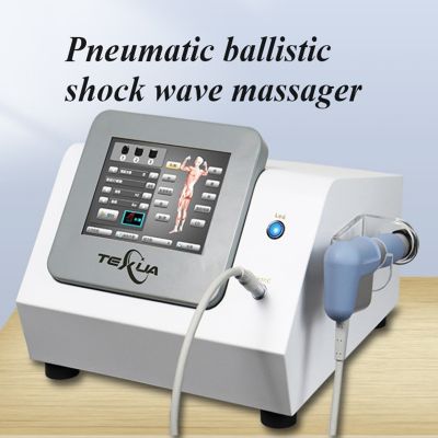 Pneumatic ballistic shock wave massager
