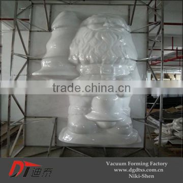 Custom Huge outdoor plastic santa clause with big size plastic product by vacuum forming
