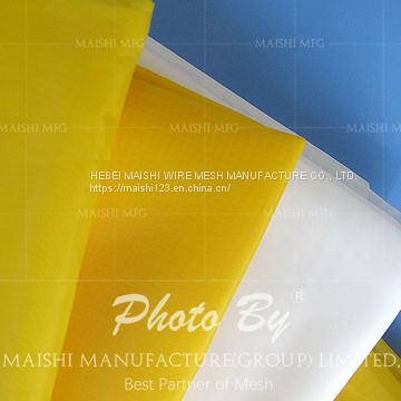Low elongation high strength polyester printing mesh