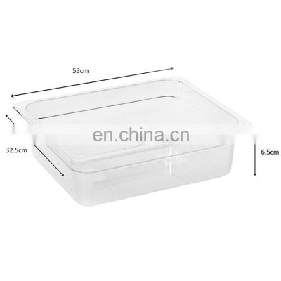 Clear Plastic Polycarbonate PC Insulated Food Pan NSF Certificated Kitchen Plastic Dinnerware Lunch Box