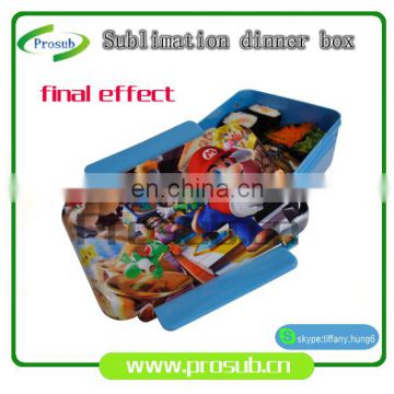 sublimation kids plain plastic lunch box ,medium meal box tableware Easy-Open