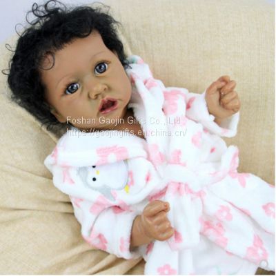 22-inch black skin tone doll Saskia cute baby cross-border e-commerce foreign trade sources a piece of hair