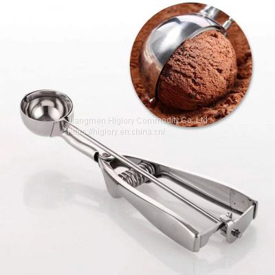 Stainless Steel Ice Cream Tools Food Cookie Spoon Ice Cream Scoop with Trigger Release