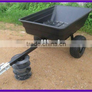ATV Dumping Poly Garden Utility Trailers, Tool Cart