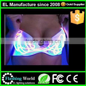 New style Best-Selling many colors push up nuEL wire light up bra