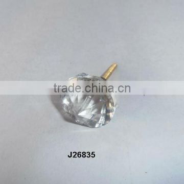 Glass knob with screw and nut available in all colours