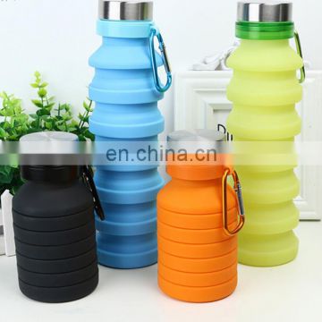 Silicone folding sports telescopic kettle and mug for students outdoor travel and running