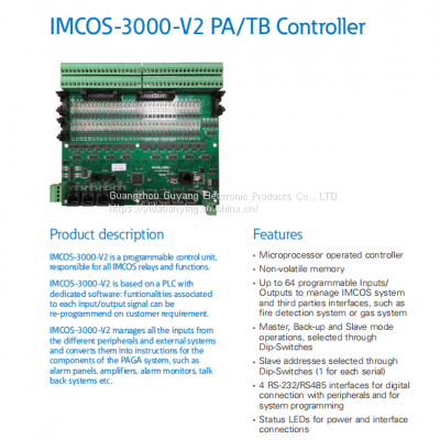 IMCOS-3000 V2 PA/TB Controller