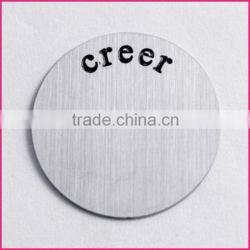 Wholesale cheapest price new design 22mm round stainless steel floating locket plate 316L
