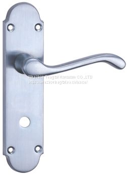 UK Internal External aluminum Door Handle for Wooden Door Mortise Lock Hardware On Plate