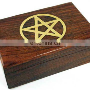 Wooden Brass Inlay Box