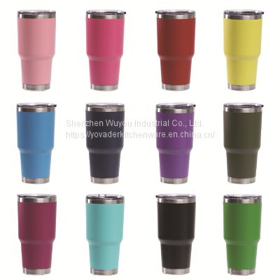 30oz custom insulated coffee mug double walled travel tumbler thermos cup