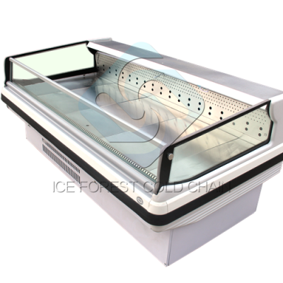 New design of meat server over counter cooling showcase chiller