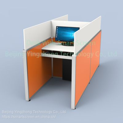 Study cubicle lifting screen computer desk anti-peeping computer-aided test room language lab table office wooden furniture