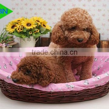 Hot sell high quality natural black wicker dog bed basket