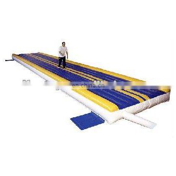 Hot inflatable air track for gym