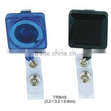 Plastic square badge holder with logo for promotional