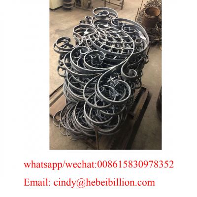 wrought iron components forged elements decoration motif panels for gate railing handrail balustrade