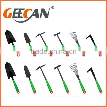 Hot Selling 6pcs A3 steel 50# carton steel Garden Tool Set With paiting in black