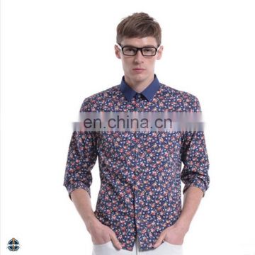 T-MSS540 Button Down Fashionable Floral Full Printed Mens Shirt