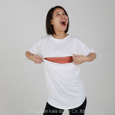 Wholesale AU Size White Color Women Maternity Tops Short Sleeve T-Shirt Casual Comfortable Friendly Breastfeeding Shirts