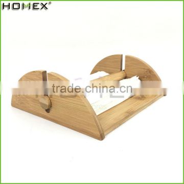 Bamboo Paper Napkin Holder for Napkin and Tissues Homex BSCI/Factory