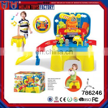 Educational toys kids track construction storage chair for kids