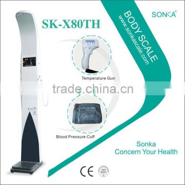 SK-X8th LCD Touch Screen Bill Operated Outside Omron Smart Electronic Weighing Scale Body Fat Analyzer