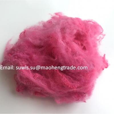 2.5d/3d *32/38/44/51/64mm Pink/ Peach virgin polyester staple fiber factory cheap price