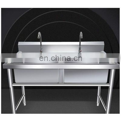 Hot Sales Custom Design Restaurant Kitchen Sink Double Bowl Commercial Stainless Steel Kitchen Sink