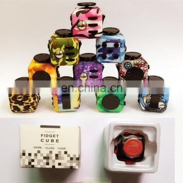 best selling wholesale retail cheapest leopard print fidget cube camouflage fidget cube decompression fidget toys