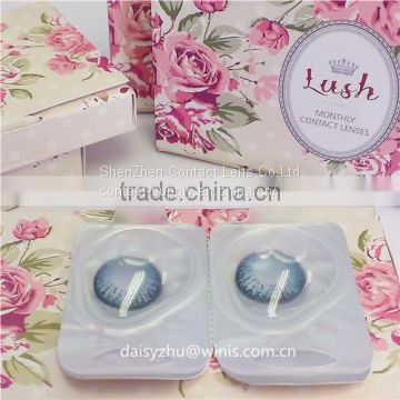 Lush 2 tone blue soft Royal luxury barbie eyes color contact lens wholesale coloured contact lenses