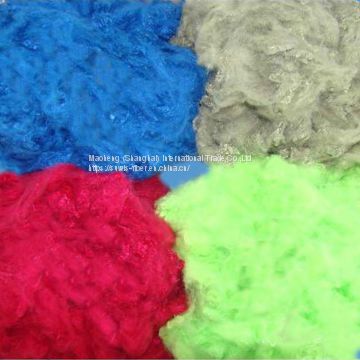 Dope  Dyed color recycled polyester staple fiber