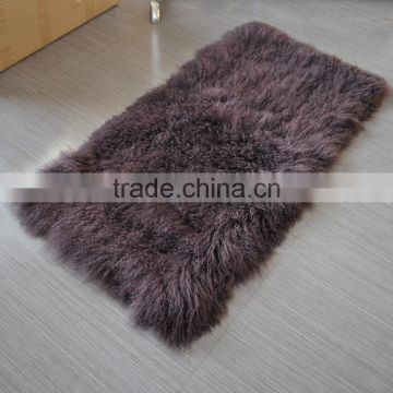 YR915 Genuine Mongolian Lamb Fur Blanket/Warm Winter Room Footcloth