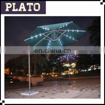 Outdoor Solar Roma Hanging Umbrella With LED Light,Can Be Rotated 360Degree